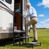 image:imageVEVOR RV Steps with Handrail 2 Steps 660 lbs Load Capacity Heavy Duty Outdoor RV Stairs with NonSlip Mat for Elderly and Pets Portable Stairs for Hot Tub Camper Mobile Home Porch Pool SPA3Step