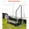 image:imageVEVOR RV Steps with Handrail 2 Steps 660 lbs Load Capacity Heavy Duty Outdoor RV Stairs with NonSlip Mat for Elderly and Pets Portable Stairs for Hot Tub Camper Mobile Home Porch Pool SPA2Step