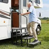 image:imageVEVOR RV Steps with Handrail 2 Steps 660 lbs Load Capacity Heavy Duty Outdoor RV Stairs with NonSlip Mat for Elderly and Pets Portable Stairs for Hot Tub Camper Mobile Home Porch Pool SPA4Step