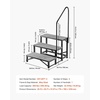 image:imageVEVOR RV Steps with Handrail 2 Steps 660 lbs Load Capacity Heavy Duty Outdoor RV Stairs with NonSlip Mat for Elderly and Pets Portable Stairs for Hot Tub Camper Mobile Home Porch Pool SPA3Step