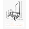 image:imageVEVOR RV Steps with Handrail 2 Steps 660 lbs Load Capacity Heavy Duty Outdoor RV Stairs with NonSlip Mat for Elderly and Pets Portable Stairs for Hot Tub Camper Mobile Home Porch Pool SPA2Step