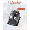 image:imageVEVOR Toggle Switch 6 Pin Momentary Polarity Reversing Toggle Switch ONOffON DC 12V30A AC 250V15A  with Up Down Mounting Panel amp Waterproof Boot Cap for Auto Car Marine BoatRocker Switch