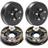 image:imageVEVOR Trailer Hub Drum Kits 5 on 45 BC with 10 x 214 Electric Brakes SelfAdjusting Trailer Brake Assembly for 3500 lbs Axle 4Hole Mounting Backing Plates for Brake System Part Replacement1 Pairs Electric Brakes Kit