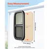 image:imageVEVOR Vertical RV Window 12 W x 24 H Tinted Sliding Window with Net Screen amp Trim Ring Fit 1516  1 34 Thickness Wall RV Window Replacement for Teardrop Cargo Trailer Camper DOT ApprovedVertical