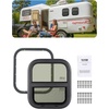 image:imageVEVOR Vertical RV Window 12 W x 24 H Tinted Sliding Window with Net Screen amp Trim Ring Fit 1516  1 34 Thickness Wall RV Window Replacement for Teardrop Cargo Trailer Camper DOT ApprovedVertical