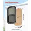 image:imageVEVOR Vertical RV Window 12 W x 24 H Tinted Sliding Window with Net Screen amp Trim Ring Fit 1516  1 34 Thickness Wall RV Window Replacement for Teardrop Cargo Trailer Camper DOT ApprovedVertical