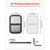 image:imageVEVOR Vertical RV Window 12 W x 24 H Tinted Sliding Window with Net Screen amp Trim Ring Fit 1516  1 34 Thickness Wall RV Window Replacement for Teardrop Cargo Trailer Camper DOT ApprovedVertical