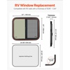 image:imageVEVOR Vertical RV Window 12 W x 24 H Tinted Sliding Window with Net Screen amp Trim Ring Fit 1516  1 34 Thickness Wall RV Window Replacement for Teardrop Cargo Trailer Camper DOT ApprovedHorizontal