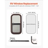 image:imageVEVOR Vertical RV Window 12 W x 24 H Tinted Sliding Window with Net Screen amp Trim Ring Fit 1516  1 34 Thickness Wall RV Window Replacement for Teardrop Cargo Trailer Camper DOT ApprovedVertical