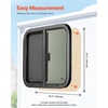 image:imageVEVOR Vertical RV Window 12 W x 24 H Tinted Sliding Window with Net Screen amp Trim Ring Fit 1516  1 34 Thickness Wall RV Window Replacement for Teardrop Cargo Trailer Camper DOT ApprovedHorizontal