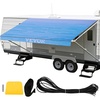 image:imageVEVOR RV Awning 15 Camper Awning Fabric Trailer Awning Canopy Patio Camping Car Awning Durable 15oz Vinyl Roller Tube for RV Van SUV Patio Awning Replacement Ocean Blue Fade20 FT