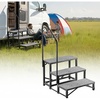 image:imageVEVOR RV Steps with Handrail 2 Steps 660 lbs Load Capacity Heavy Duty Outdoor RV Stairs with NonSlip Mat for Elderly and Pets Portable Stairs for Hot Tub Camper Mobile Home Porch Pool SPA3Step