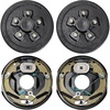 image:imageVEVOR Trailer Hub Drum Kits 5 on 45 BC with 10 x 214 Electric Brakes SelfAdjusting Trailer Brake Assembly for 3500 lbs Axle 4Hole Mounting Backing Plates for Brake System Part Replacement1 Pairs Electric Brakes Kit