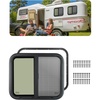 image:imageVEVOR Vertical RV Window 12 W x 24 H Tinted Sliding Window with Net Screen amp Trim Ring Fit 1516  1 34 Thickness Wall RV Window Replacement for Teardrop Cargo Trailer Camper DOT ApprovedHorizontal