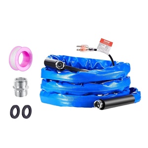 image:imageVEVOR 100ft Heated Water Hose for RV Heated Drinking Water Hose with Corrugated Cover Antifreeze to 45F Automatic Selfregulating 58 ID with 34 GHT Adapter Lead and BPA Free15FT