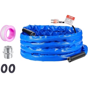 image:imageVEVOR 30ft Heated Water Hose for RV Heated Drinking Water Hose with Corrugated Cover Antifreeze to 45F Automatic Selfregulating 58 ID with 34 GHT Adapter Lead and BPA Free30FT