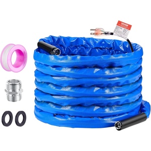 image:imageVEVOR 30ft Heated Water Hose for RV Heated Drinking Water Hose with Corrugated Cover Antifreeze to 45F Automatic Selfregulating 58 ID with 34 GHT Adapter Lead and BPA Free50FT