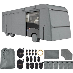 image:imageVEVOR Class A RV Cover 4043 ft Motorhome Cover NonWoven Fabric Motorhome RV Cover Waterproof Windproof and RipStop Camper Cover with Storage Bag Repair Patches Straps and Tire Covers2932 ft