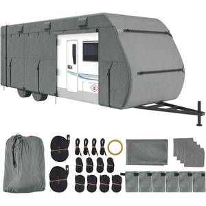 image:imageVEVOR Class A RV Cover 4043 ft Motorhome Cover NonWoven Fabric Motorhome RV Cover Waterproof Windproof and RipStop Camper Cover with Storage Bag Repair Patches Straps and Tire Covers2831 ft