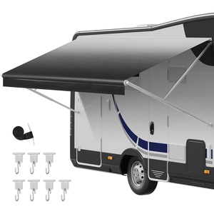 image:imageVEVOR RV Awning Fabric Replacement 16 Fabric 152 18 oz HeavyDuty Weatherproof Vinyl Camper Awning Replacement UPF50 Protection Waterproof Outdoor Canopy for RV Motorhome Trailer Gray FadeBlack Fade