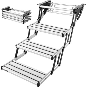 image:imageVEVOR RV Steps 2Step 440 lbs Load Capacity Manual Retractable RV Stairs Telescopic Folding Aluminum Alloy Camper Steps Steel Frame NonSlip Entry Stairs for Camper Van Motorhome Travel Trailer3Step