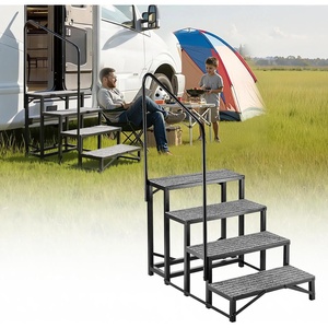 image:imageVEVOR RV Steps with Handrail 2 Steps 660 lbs Load Capacity Heavy Duty Outdoor RV Stairs with NonSlip Mat for Elderly and Pets Portable Stairs for Hot Tub Camper Mobile Home Porch Pool SPA4Step