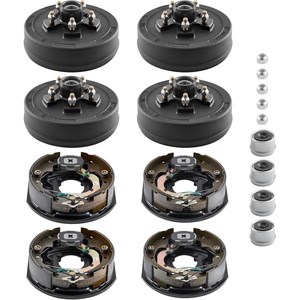 image:imageVEVOR Trailer Hub Drum Kits 5 on 45 BC with 10 x 214 Electric Brakes SelfAdjusting Trailer Brake Assembly for 3500 lbs Axle 4Hole Mounting Backing Plates for Brake System Part Replacement2 Pairs Electric Brakes Kit