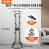 image:imageVEVOR 4 Bike Rack Garage Storage Free Standing Gravity Wall Vertical Bike Stand Sturdy Steel amp Easy Assemble for Road MTB and Hybrid Bicycles Holds Up to 260 Lbs4 Bike Rack