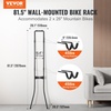 image:imageVEVOR 4 Bike Rack Garage Storage Free Standing Gravity Wall Vertical Bike Stand Sturdy Steel amp Easy Assemble for Road MTB and Hybrid Bicycles Holds Up to 260 Lbs2 Bike Rack
