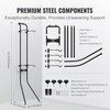 image:imageVEVOR 4 Bike Rack Garage Storage Free Standing Gravity Wall Vertical Bike Stand Sturdy Steel amp Easy Assemble for Road MTB and Hybrid Bicycles Holds Up to 260 Lbs2 Bike Rack