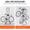 image:imageVEVOR 4 Bike Rack Garage Storage Free Standing Gravity Wall Vertical Bike Stand Sturdy Steel amp Easy Assemble for Road MTB and Hybrid Bicycles Holds Up to 260 Lbs4 Bike Rack