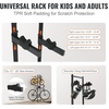 image:imageVEVOR 4 Bike Rack Garage Storage Free Standing Gravity Wall Vertical Bike Stand Sturdy Steel amp Easy Assemble for Road MTB and Hybrid Bicycles Holds Up to 260 Lbs4 Bike Rack