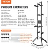 image:imageVEVOR 4 Bike Rack Garage Storage Free Standing Gravity Wall Vertical Bike Stand Sturdy Steel amp Easy Assemble for Road MTB and Hybrid Bicycles Holds Up to 260 Lbs4 Bike Rack