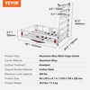 image:imageVEVOR 494 x 224 x 71 in Hitch Cargo Carrier 500lb Capacity Trailer Hitch Mount Aluminum Cargo Basket Luggage Carrier Rack Fits 2 Hitch Receiver for SUV Truck Pickup CampingWith Ramp