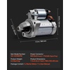 image:imageVEVOR 6494 Starter Motor Replacement Compatible with Buick Rainier V8 53L 20042007 Cadillac Escalade V8 53L 20032005 Chevrolet GMC Isuzu Saab OEM 12568051 89017440 89017440 SDR027017922