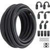 image:imageVEVOR 6AN Fuel Line Kit 20 FT Fuel Hose Kit 034 Nylon Stainless Steel Braided Fuel Line OilGasDiesel Hose End Fitting Kit with 12 PCS Swivel Fitting Adapter Kit Black8AN Fitting 12pcs  20FT Hose