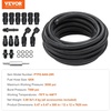 image:imageVEVOR 6AN Fuel Line Kit 20 FT Fuel Hose Kit 034 Nylon Stainless Steel Braided Fuel Line OilGasDiesel Hose End Fitting Kit with 12 PCS Swivel Fitting Adapter Kit Black6AN Fitting 15pcs  25FT Hose