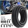 image:imageVEVOR 6AN Fuel Line Kit 20 FT Fuel Hose Kit 034 Nylon Stainless Steel Braided Fuel Line OilGasDiesel Hose End Fitting Kit with 12 PCS Swivel Fitting Adapter Kit Black8AN Fitting 12pcs  20FT Hose