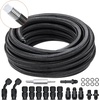 image:imageVEVOR 6AN Fuel Line Kit 20 FT Fuel Hose Kit 034 Nylon Stainless Steel Braided Fuel Line OilGasDiesel Hose End Fitting Kit with 12 PCS Swivel Fitting Adapter Kit Black6AN Fitting 15pcs  25FT Hose