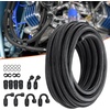 image:imageVEVOR 6AN Fuel Line Kit 20 FT Fuel Hose Kit 034 Nylon Stainless Steel Braided Fuel Line OilGasDiesel Hose End Fitting Kit with 12 PCS Swivel Fitting Adapter Kit Black6AN Fitting 12pcs  20FT Hose
