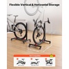 image:imageVEVOR Bike Stand 2 Pack Freestanding Vertical amp Horizontal Bike Storage Rack with Lockable Casters Height Adjustable Carbon Steel Upright Garage Bicycle Floor Stand for 2029 in Wheels Black
