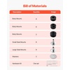 image:imageVEVOR Body Mount Bushing Kit Compatible with 19992007 Ford F250 F350 60 PCS Polyurethane Body Mount Kit Quick Replacement Durable Components for Improving Bumpy Driving Performance Black