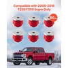 image:imageVEVOR Body Mount Bushing Kit Compatible with 20082016 F250 F350 Super Duty 60 PCS Polyurethane Body Mount Kit Quick Replacement Durable Components for Improving Bumpy Driving Performance Red20082016 F250