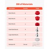 image:imageVEVOR Body Mount Bushing Kit Compatible with 20082016 F250 F350 Super Duty 60 PCS Polyurethane Body Mount Kit Quick Replacement Durable Components for Improving Bumpy Driving Performance Red20082016 F250