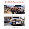 image:imageVEVOR Hitch Cargo Carrier with Bike Racks 62 x 20 x 3 Hitch Mount Cargo Carrier for 2 Mountain Bikes 500LBS Capacity HighStrength Steel Rear Luggage Basket Fits 2 Receiver for SUVs Pickups62 x 27 x 3 in