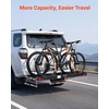 image:imageVEVOR Hitch Cargo Carrier with Bike Racks 62 x 20 x 3 Hitch Mount Cargo Carrier for 2 Mountain Bikes 500LBS Capacity HighStrength Steel Rear Luggage Basket Fits 2 Receiver for SUVs Pickups62 x 20 x 3 in
