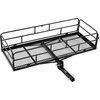 image:imageVEVOR Hitch Mount Cargo Carrier on Wheels 362 x 213 x 118 2in1 Folding Rear Luggage Rack Basket amp Cargo Cart with Hitch Stabilizer Fits 2 Receiver for SUV Pickups 400LBS Load Capacity60 x 24 x 14