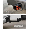 image:imageVEVOR Hitch Mount Cargo Carrier on Wheels 362 x 213 x 118 2in1 Folding Rear Luggage Rack Basket amp Cargo Cart with Hitch Stabilizer Fits 2 Receiver for SUV Pickups 400LBS Load Capacity60 x 24 x 14