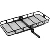 image:imageVEVOR Hitch Mount Cargo Carrier on Wheels 362 x 213 x 118 2in1 Folding Rear Luggage Rack Basket amp Cargo Cart with Hitch Stabilizer Fits 2 Receiver for SUV Pickups 400LBS Load Capacity70 x 30 x 6