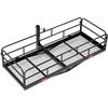 image:imageVEVOR Hitch Mount Cargo Carrier on Wheels 362 x 213 x 118 2in1 Folding Rear Luggage Rack Basket amp Cargo Cart with Hitch Stabilizer Fits 2 Receiver for SUV Pickups 400LBS Load Capacity60 x 24 x 14